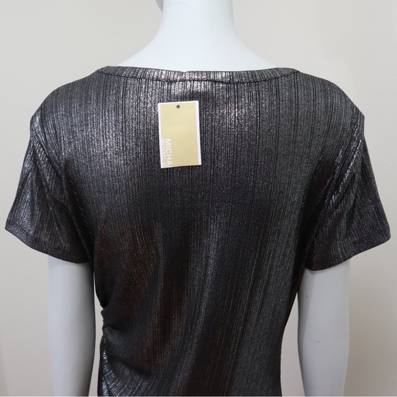 Michael Kors Short-Sleeve Metallic Maxi Dress NWT - Picture 11 of 11